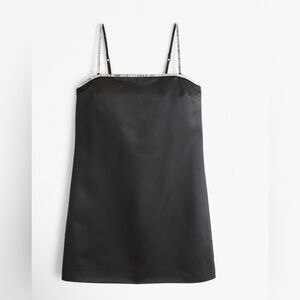 Abercrombie Straight-Neck Rhinestone Mini Dress